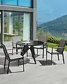 Garden Chair BUSSETO Metal Black