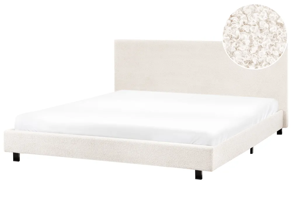 Waterbed Boucle ALBI 180 x 200 cm (EU Super King) Off-White