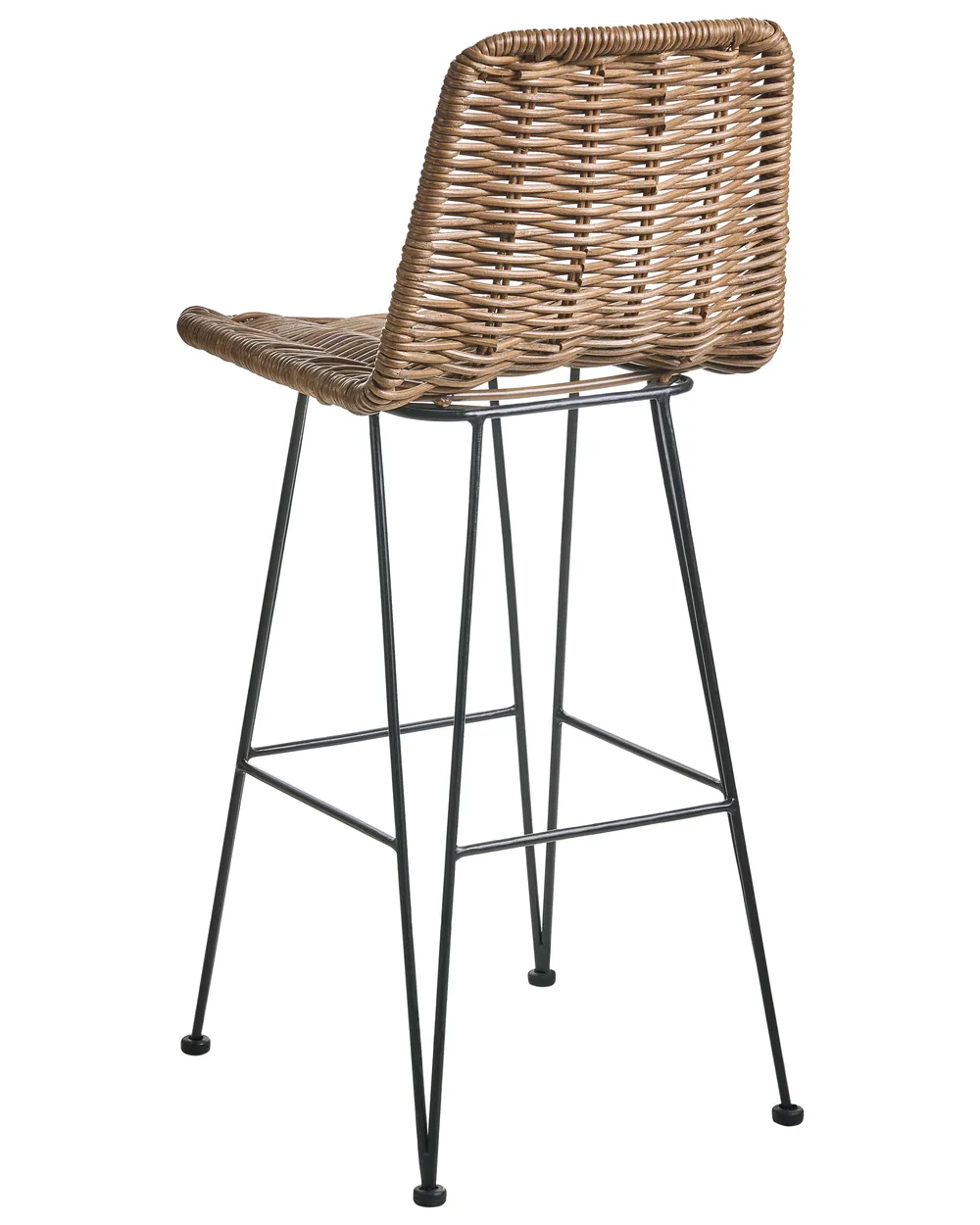 Set of 2 Bar Chairs CASSITA Rattan Brown_1018418