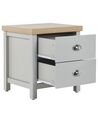 2 Drawer Bedside Table Grey CLIO_826136