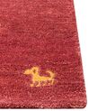 Vlnený koberec gabbeh 80 x 150 cm červený YARALI_856195