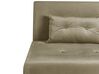 Sofa rozkładana welurowa jednoosobowa zielona oliwkowa FARRIS_875543