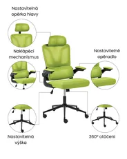 Kancelářská židle KRYOS Limetková_1074216