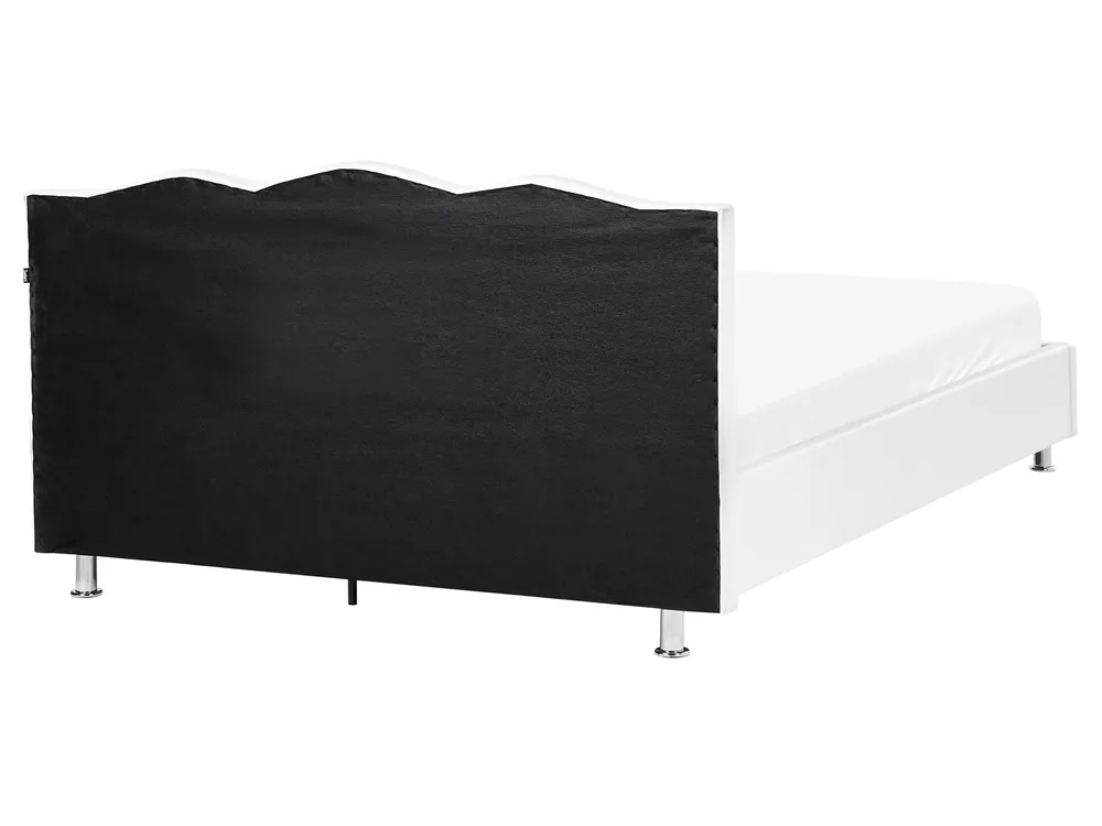 Ottoman Bed METZ Faux Leather White 160 x 200 cm (EU King Size)_1060473