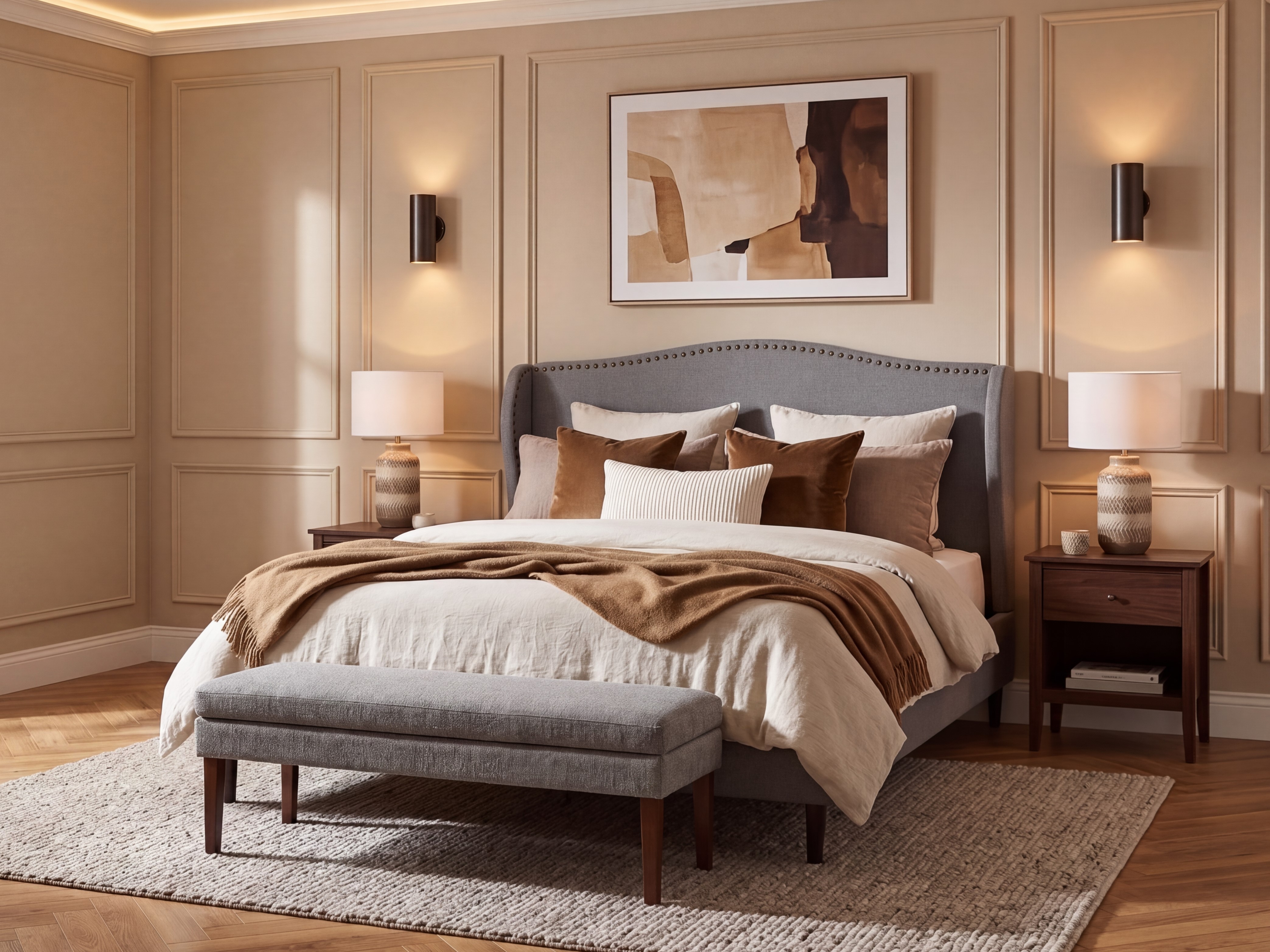 Bett mit Lattenrost Stoff COLMAR 160 x 200 cm Grau_1145831