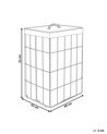 Metal Basket with Bamboo Lid White MIRISSA_939737