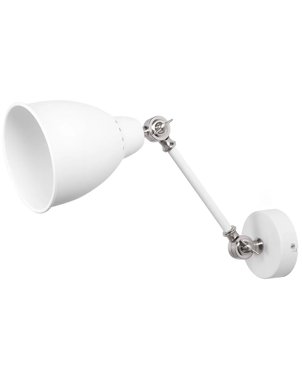 Set di 2 lampade da parete MISSISSIPPI Regolabile Metallo Bianco_770787