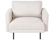 Living Room Set 3 Seater BREDA Fabric Light Beige_1078175