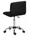 Silla de oficina de poliéster negro/plateado MARION_712433