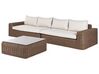 Loungeset 6-zits kunstrotan bruin PALERMO_929235