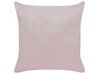 Broderad kudde 2 st molnmönster 45 x 45 cm sammet rosa IPOMEA_901946