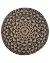 Okrúhly jutový koberec ⌀ 120 cm béžová/čierna ALAKIR_738153