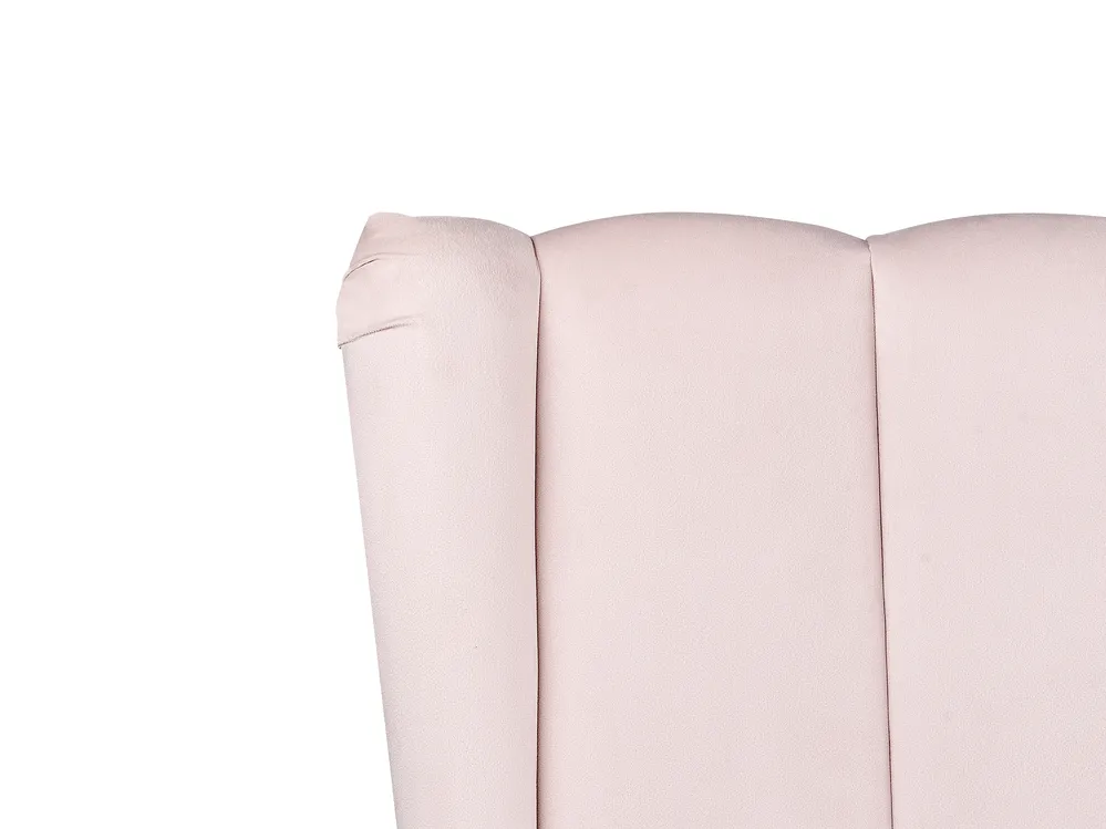 Bett mit Lattenrost Samtstoff MIRIBEL 180 x 200 cm Pastellrosa_870556