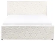 Ottoman Bed ROCHEFORT Boucle Off-White 140 x 200 cm (EU Double)_993749