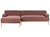 Corner Sofa SOSJO Fabric Burgundy Right Hand