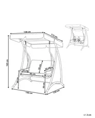 Patio Swing TESERO Metal Grey_744210