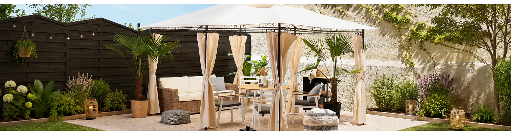 Gazebos and pergolas for outdoor spaces