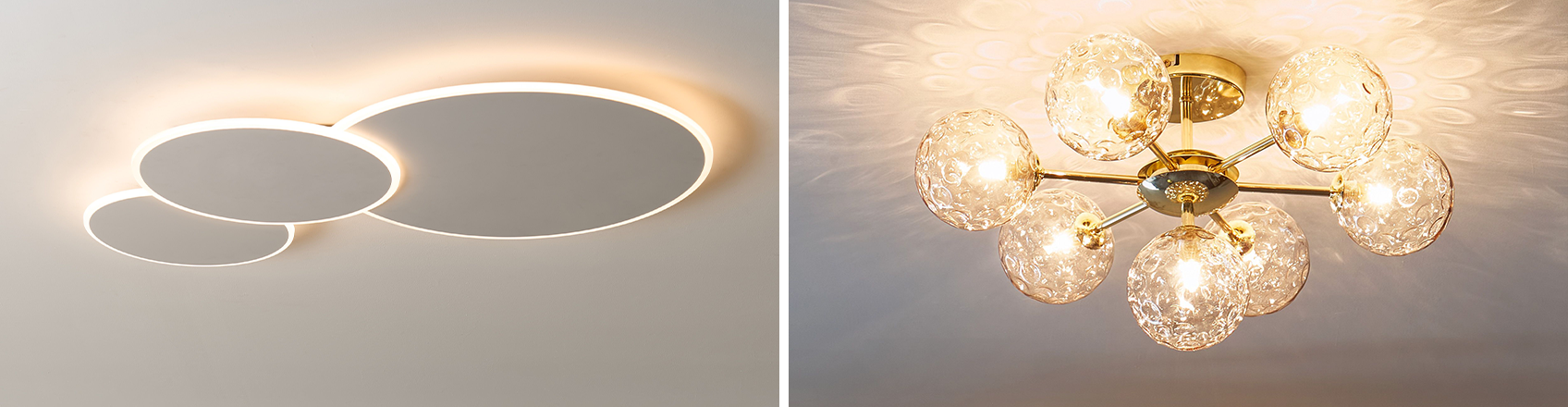 Flush and semi-flush ceiling lights for every interior style