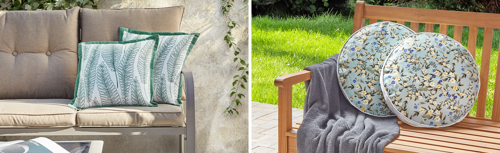Image showing decorative outdoor cushions