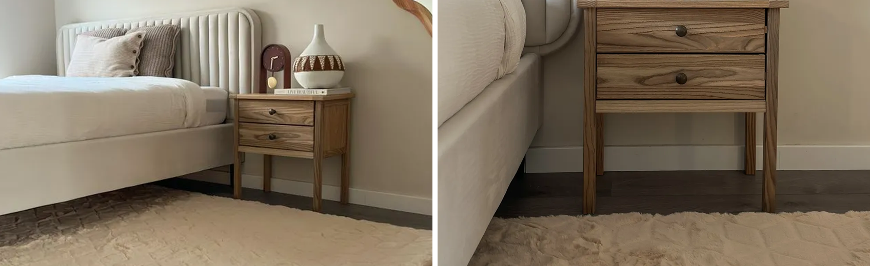 rug next to the bed