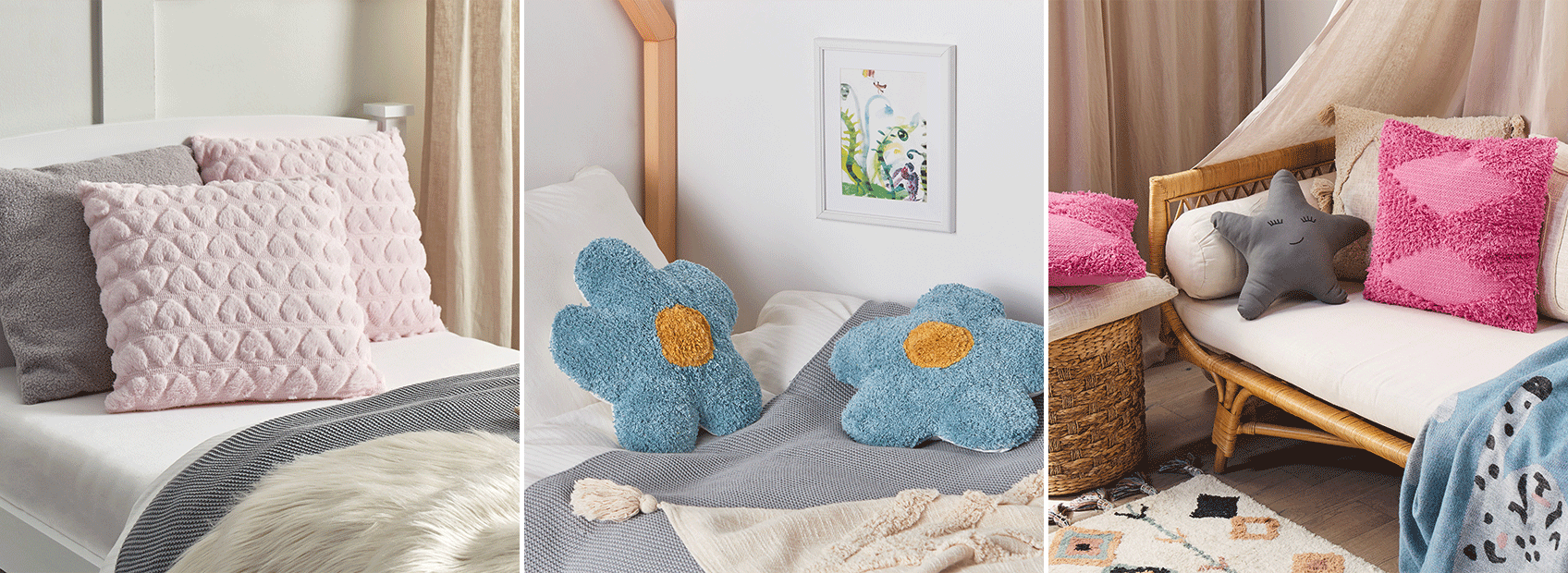 Image showing different decorative cushions for kids' room
