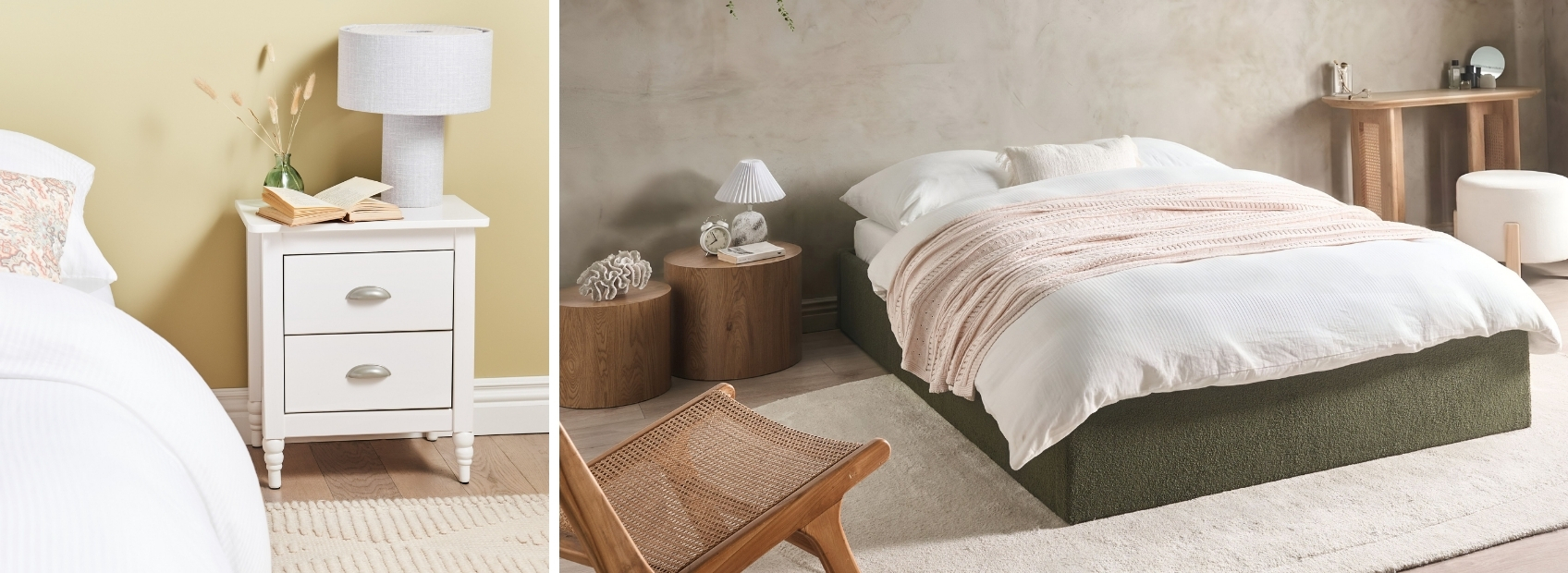 bedroom arrangements with modern bedside table