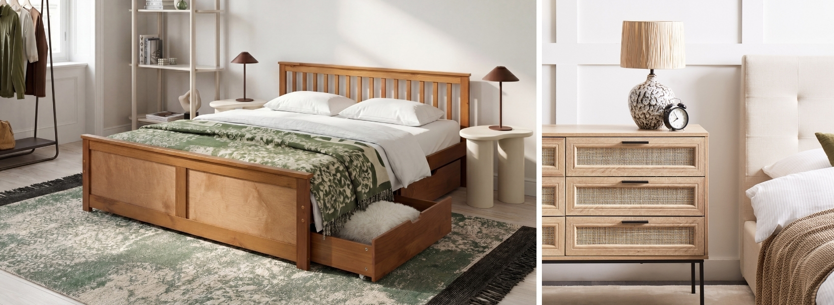 ottoman bed and chest of drawers