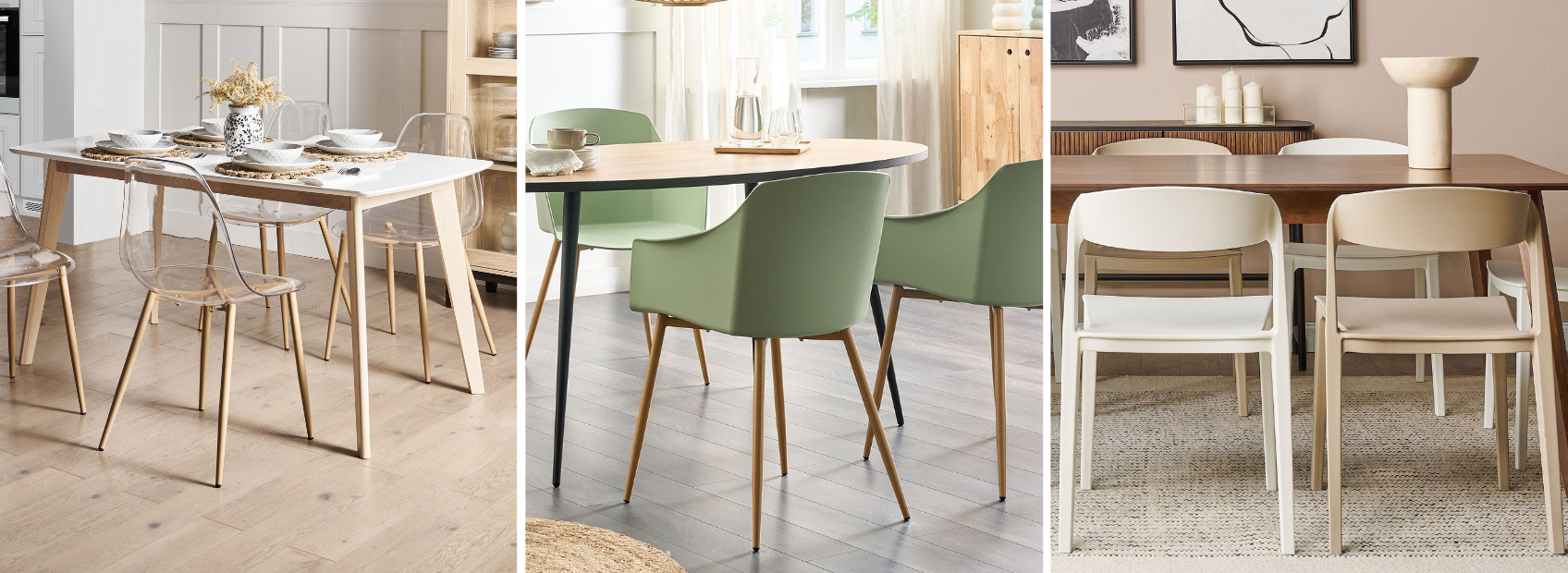 various plastic dining chairs