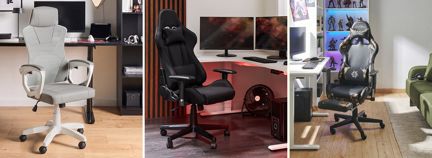 Image showing different types of office chairs