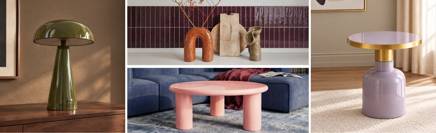 glossy and lacquered finish on accessories