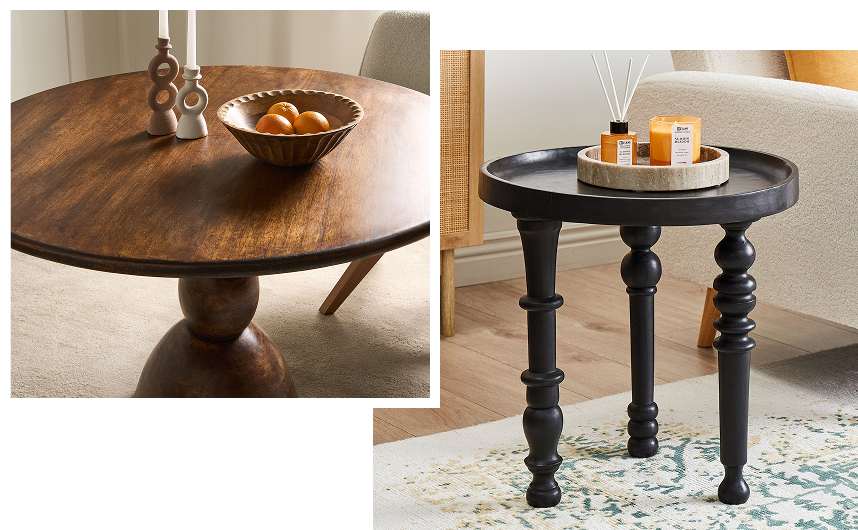 Traditional wooden furniture showing rich wood finishes and classic detailing