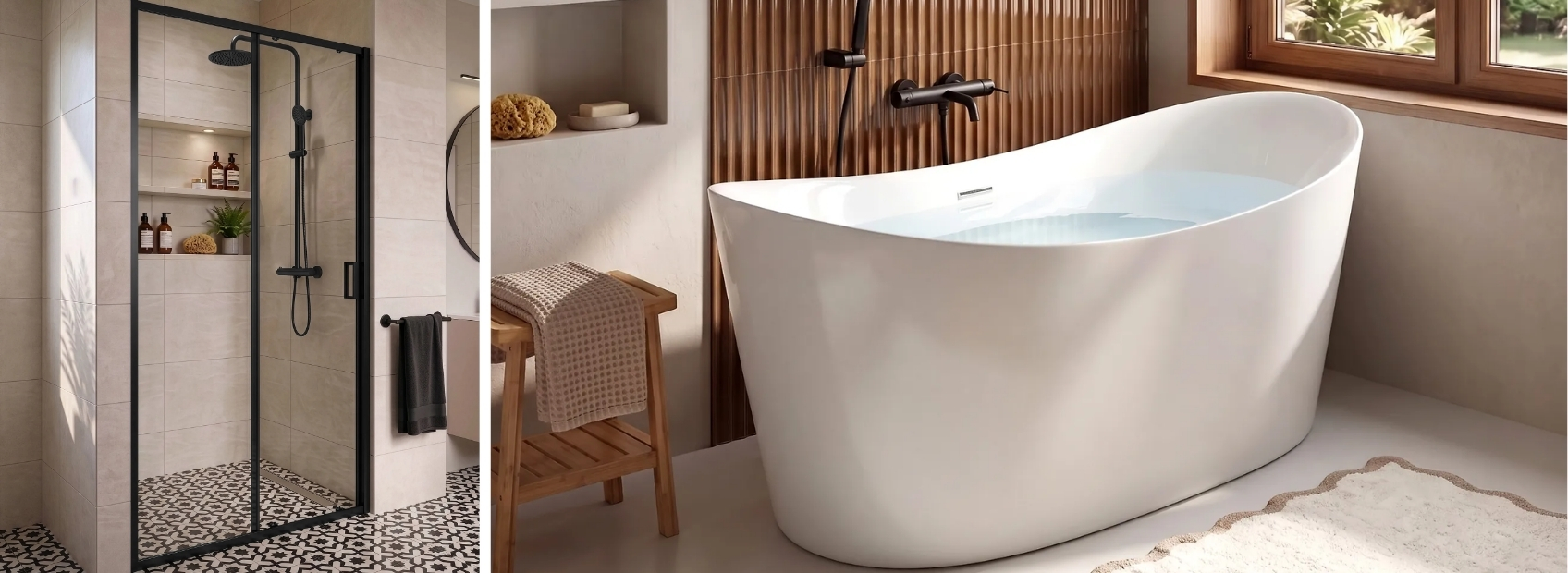 Shower or Bathtub? Which Is Better for Your Bathroom? | Beliani.co.uk