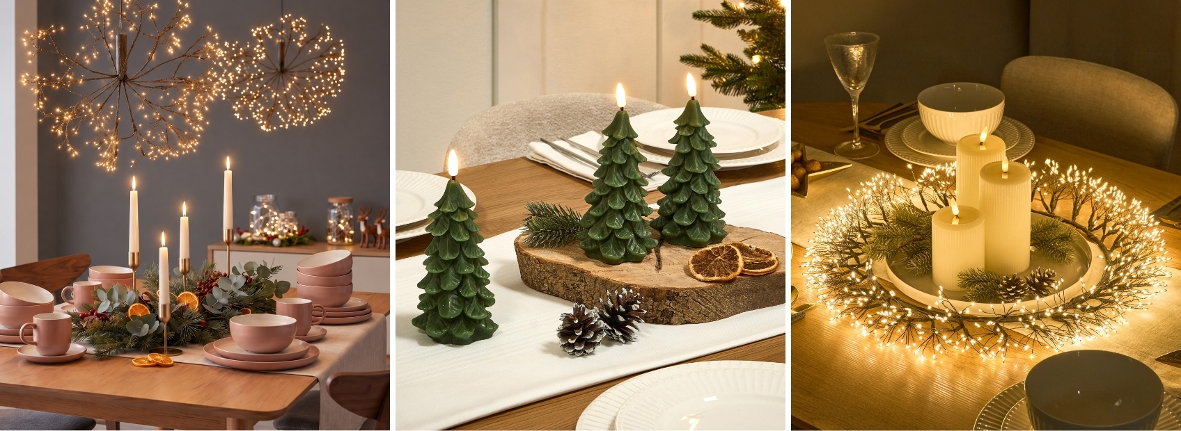 ambient lights in dining room for christmastime
