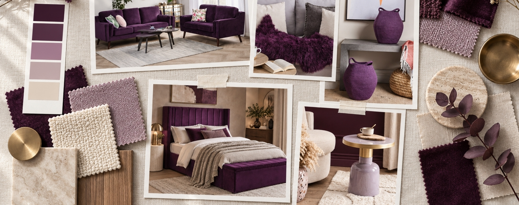 moodboard with products for home in colours of beige, terracotta and khaki
