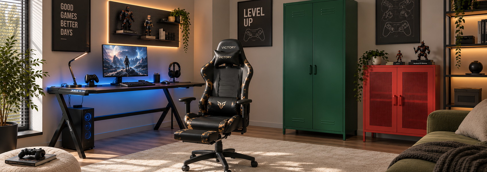 banner showing gaming room setup